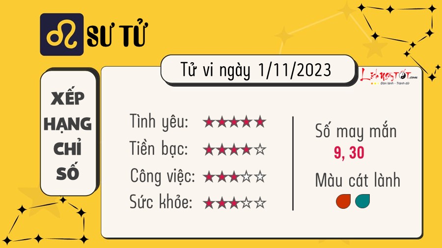 Tu vi hang ngay 1/11/2023 - Su Tu