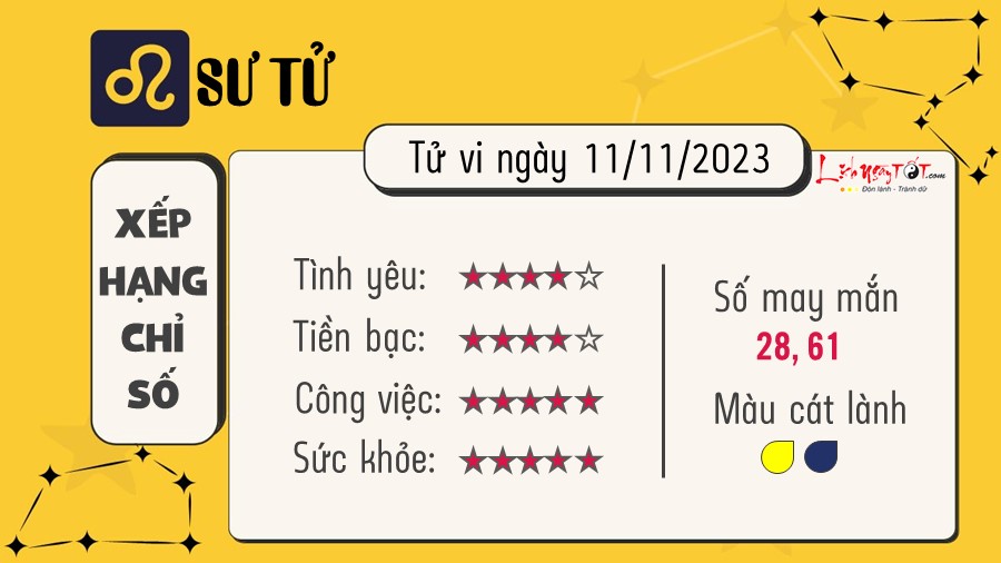 Tu vi hang ngay 11/11/2023 - Su Tu