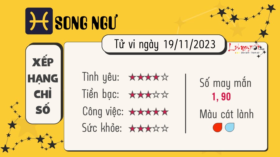 Tu vi hang ngay 19/11/2023 - Song Ngu