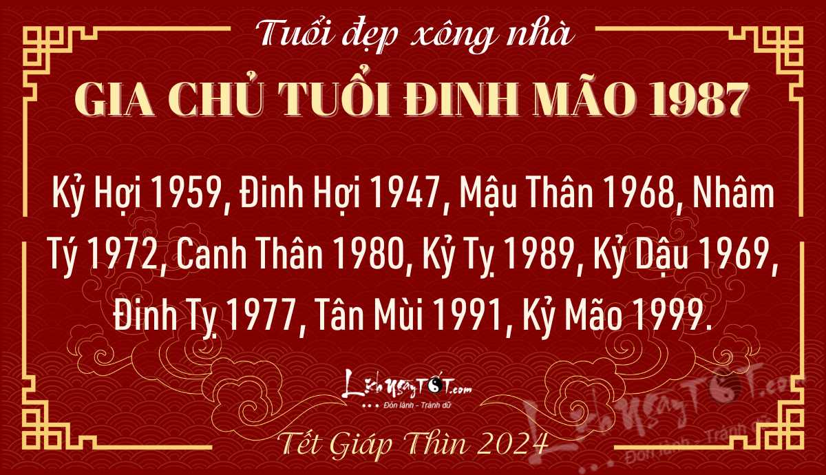 Xem tuoi xong nha nam 2024 cho Dinh Mao 1987