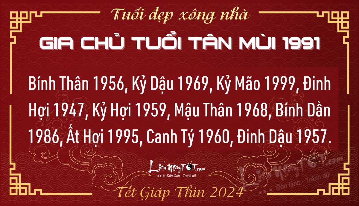Xem tuoi xong nha nam 2024 cho Tan Mui 1991