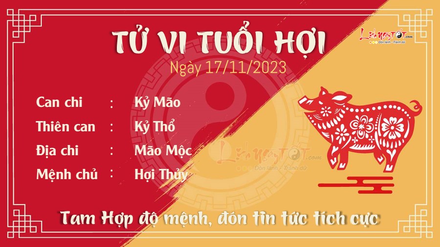 Tu vi hang ngay 17/11/2023 cua 12 con giap - Tuoi Hoi