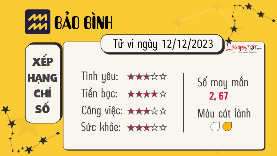 Tu vi hang ngay 14/12/2023 Bao Binh