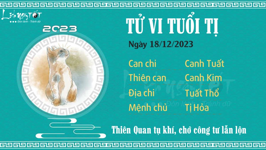 Tu vi hang ngay 18/12/2023 cua 12 con giap - Ti