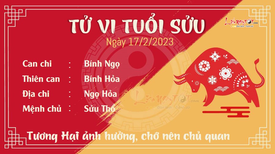 Tu vi hang ngay 17/2/2023 - Suu
