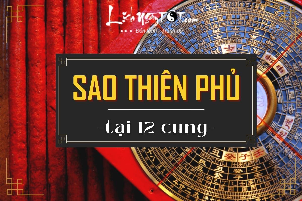 Sao Thien Phu tai 12 cung