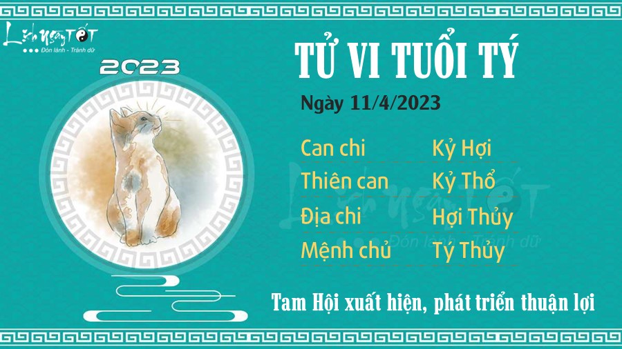 Tu vi hang ngay 11/4/2023 cua 12 con giap - Tuoi Ty