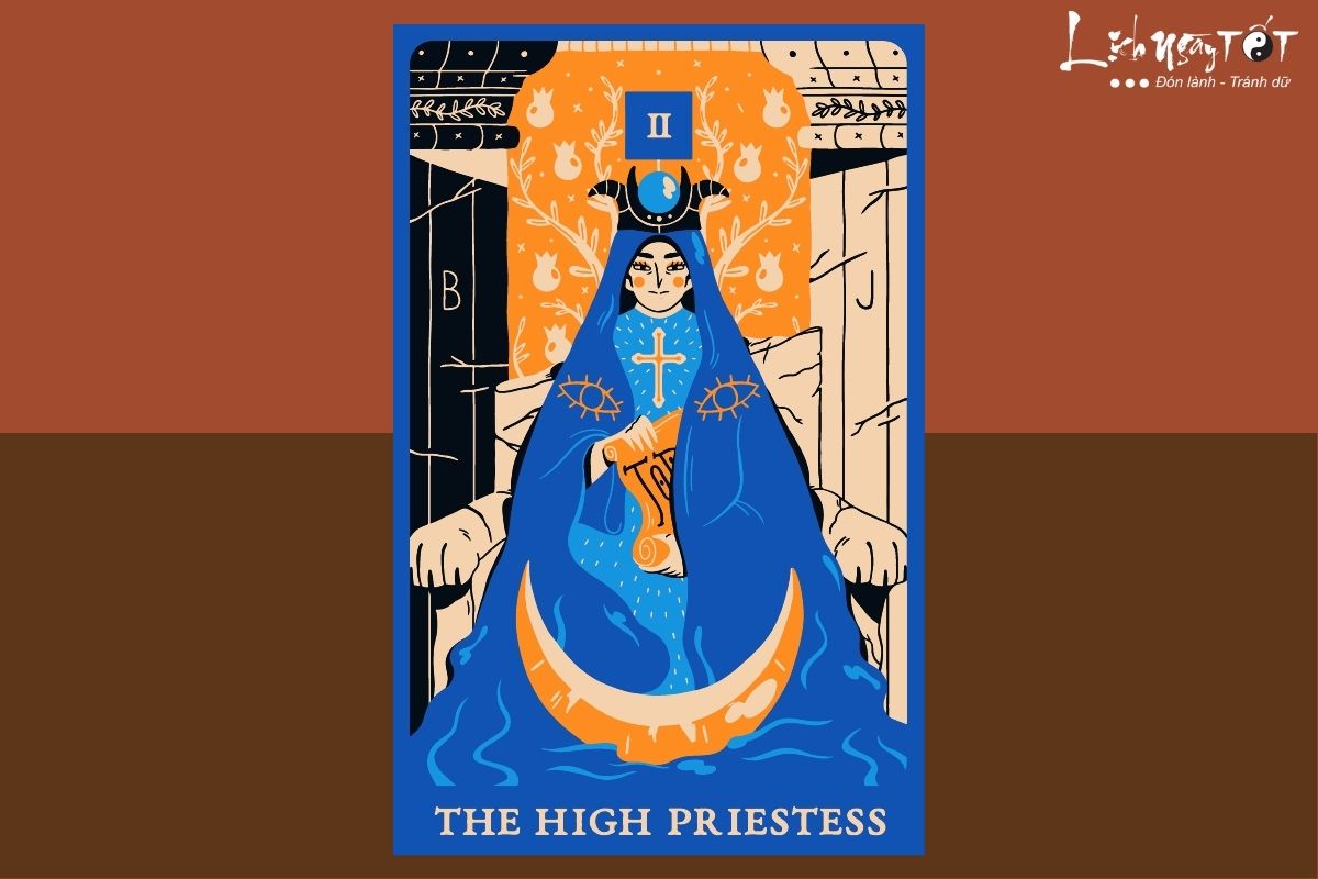 Trai la bai tarot so 1 - The High Priestess