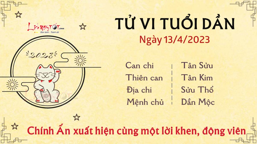 Tu vi hang ngay 13/4/2023 cua 12 con giap - tuoi Dan