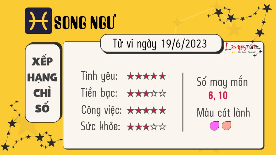 Tu vi hang ngay 19/6/2023 - Song Ngu