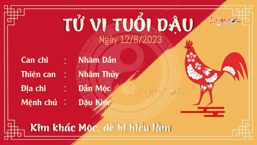 Tu vi hang ngay 12/8/2023 tuoi Dau