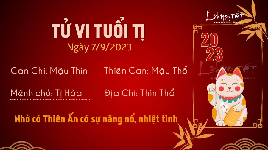 Tu vi hang ngay 7/9/2023 cua 12 con giap - tuoi Ti