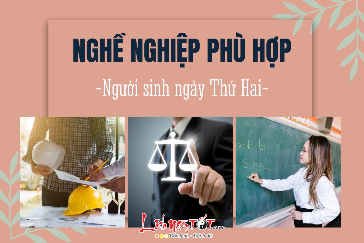 Nghe nghiep phu hop voi nguoi sinh vao ngay Thu Hai