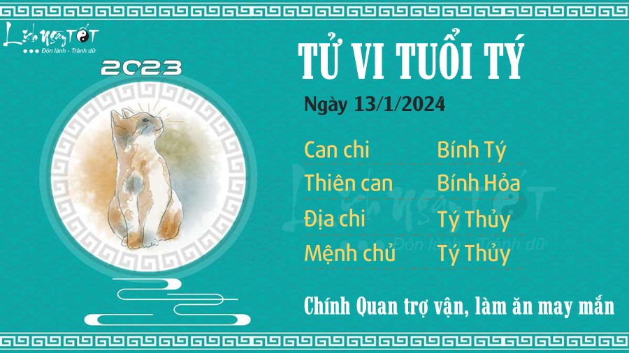 Tu vi hang ngay 13/1/2024 - Ty