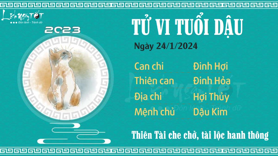 Tu vi hang ngay 24/1/2024 - Dau