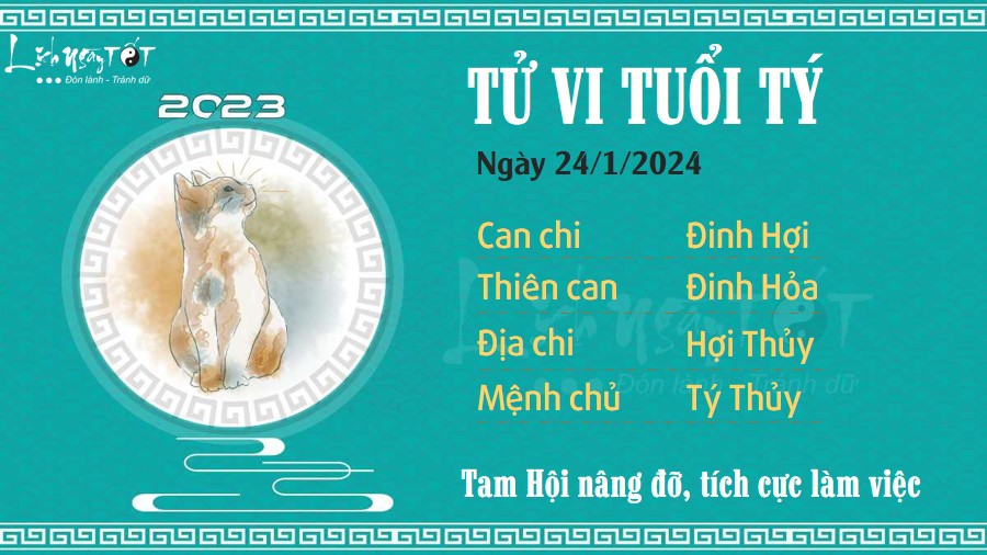 Tu vi hang ngay 24/1/2024 - Ty