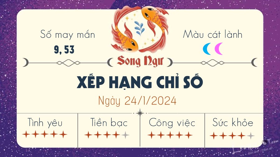 Tu vi hang ngay 24/1/2024 - Song Ngu