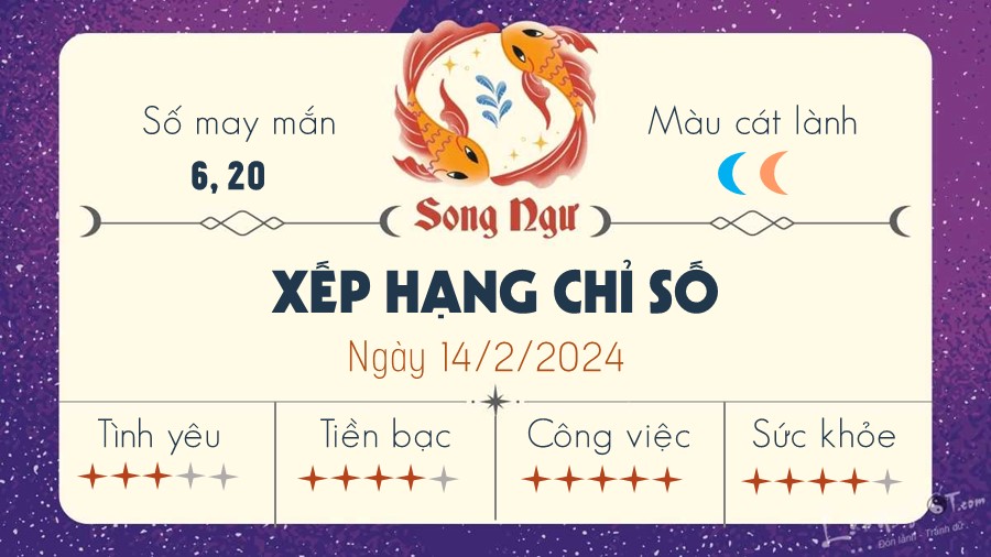 Tu vi hang ngay 14/2/2024 - Song Ngu