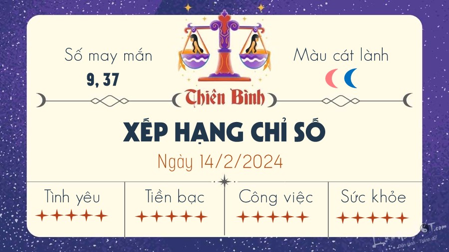 Tu vi hang ngay 14/2/2024 - Thien Binh