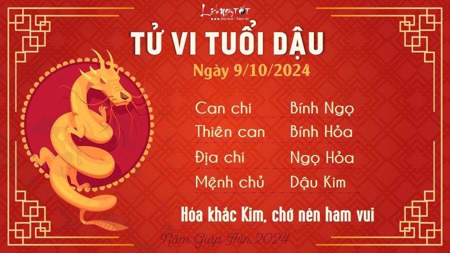 Tu vi hang ngay 9/10/2024 - Dau