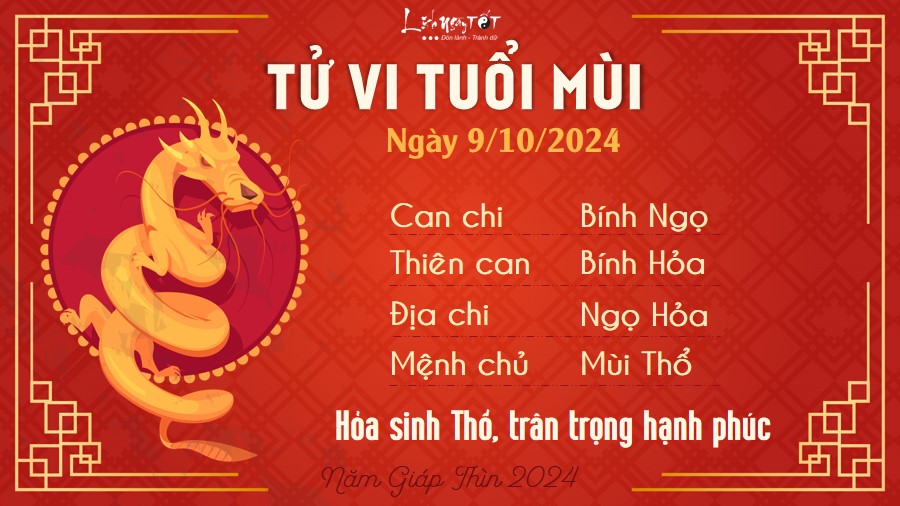 Tu vi hang ngay 9/10/2024 - Mui