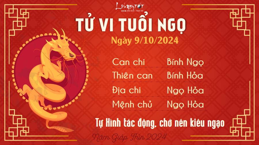 Tu vi hang ngay 9/10/2024 - Ngo