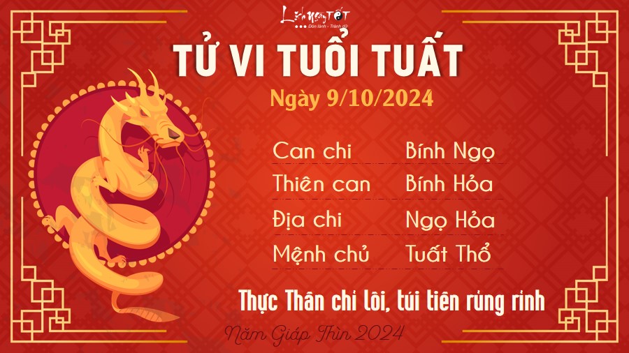 Tu vi hang ngay 9/10/2024 - Tuat