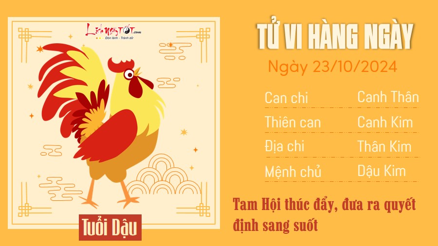 Tu vi hang ngay 23/10/2024 - Dau