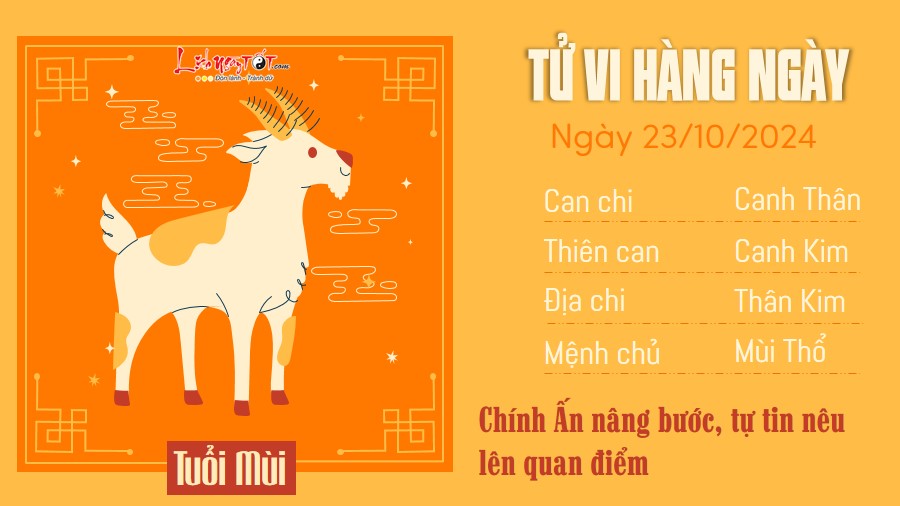 Tu vi hang ngay 23/10/2024 - Mui