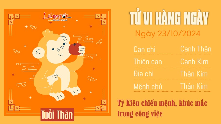 Tu vi hang ngay 23/10/2024 - Than