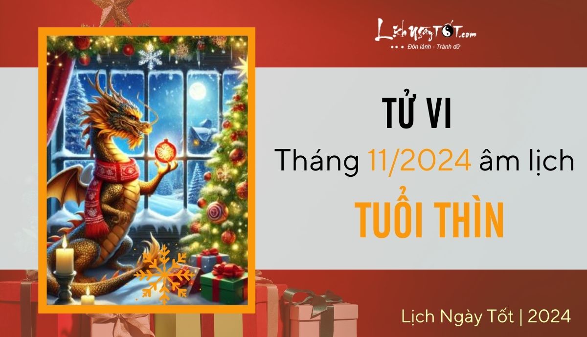 Tu vi thang 11/2024 tuoi Thin am lich