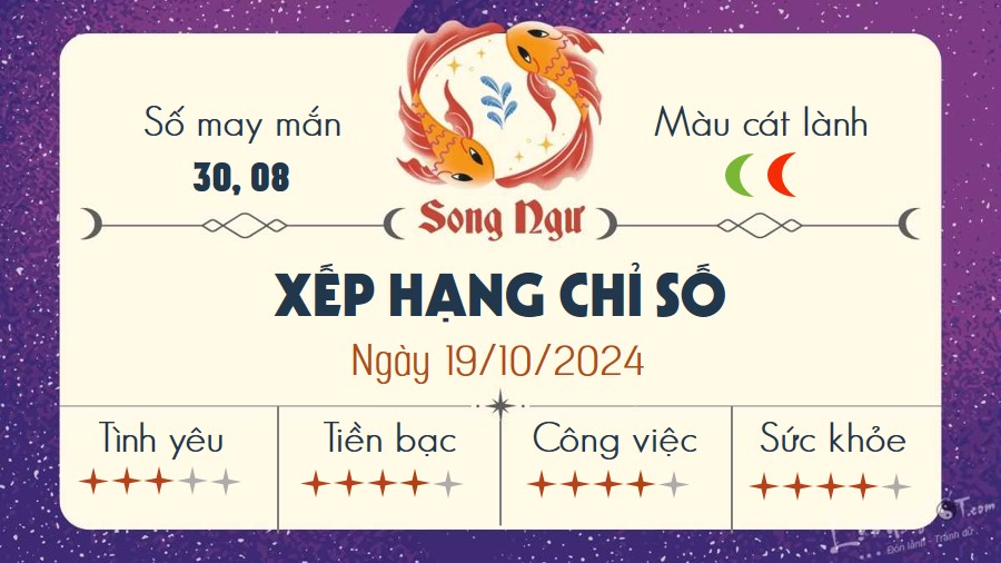 Tu vi hang ngay 19/10/2024 - Song Ngu