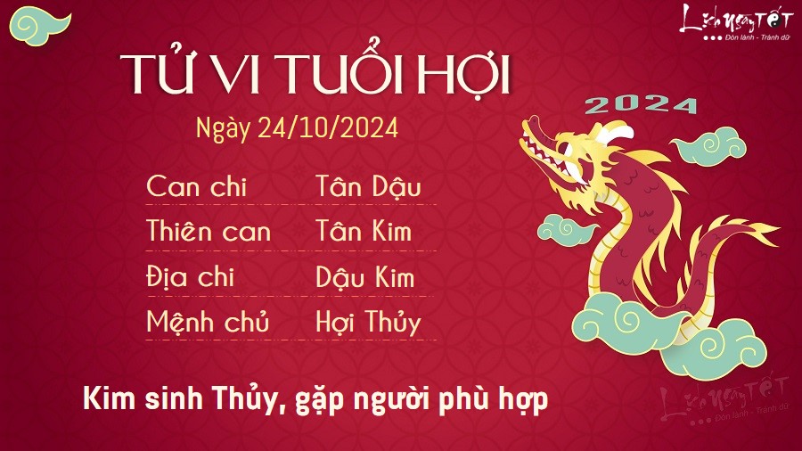 Tu vi hang ngay 24/10/2024 - Hoi