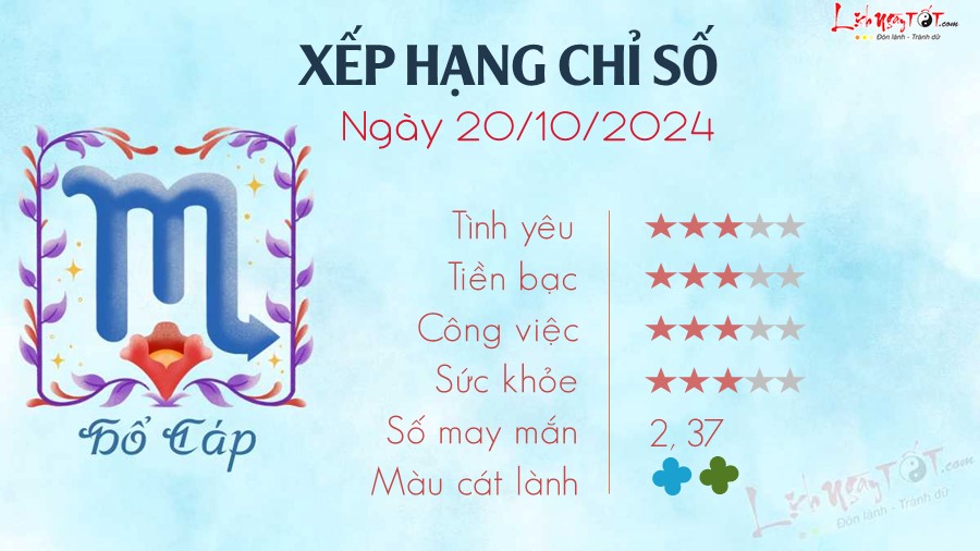 8 Tu vi hang ngay 20-10-2024 - Ho Cap