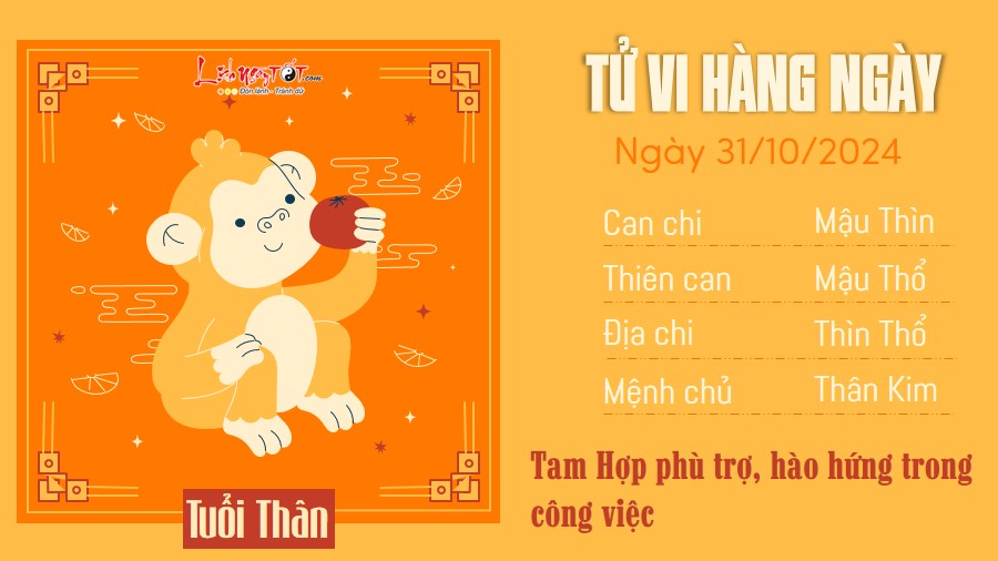 Tu vi hang ngay 31/10/2024 - Than