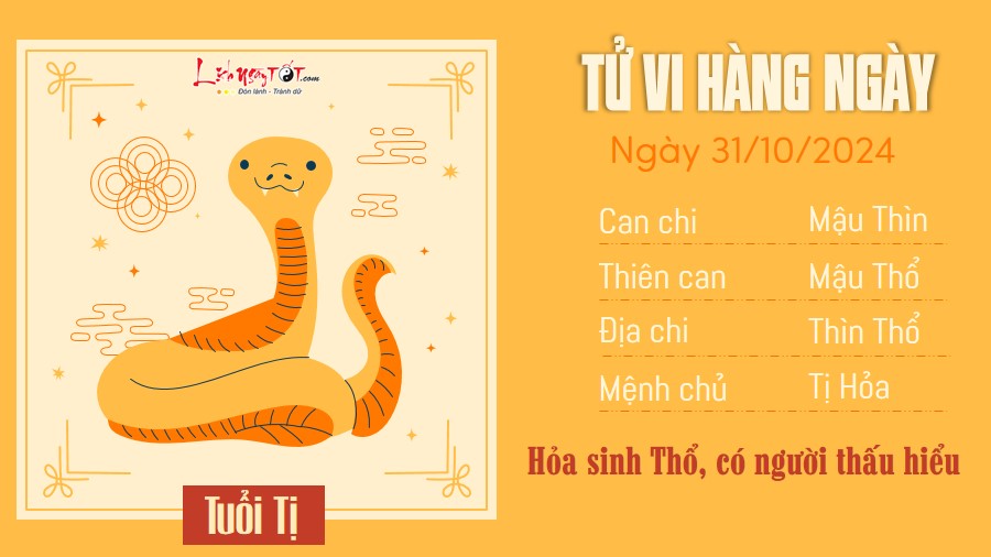 Tu vi hang ngay 31/10/2024 - Ti