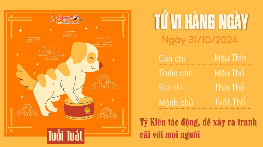 Tu vi hang ngay 31/10/2024 - Tuat