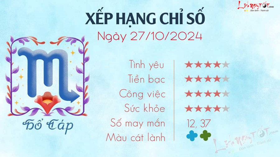 8 Tu vi hang ngay 27-10-2024 - Ho Cap