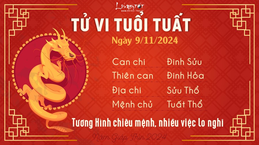 Tu vi hang ngay 9/11/2024 - Tuat