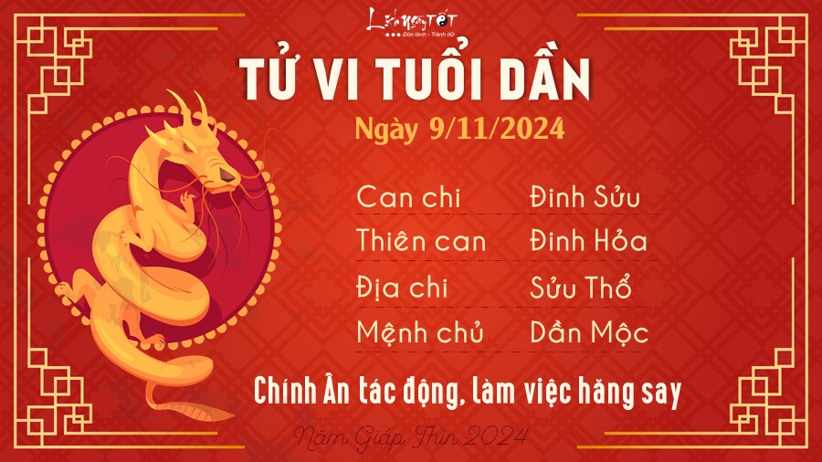 Tu vi hang ngay 9/11/2024 - Dan