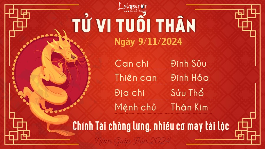 Tu vi hang ngay 9/11/2024 - Than