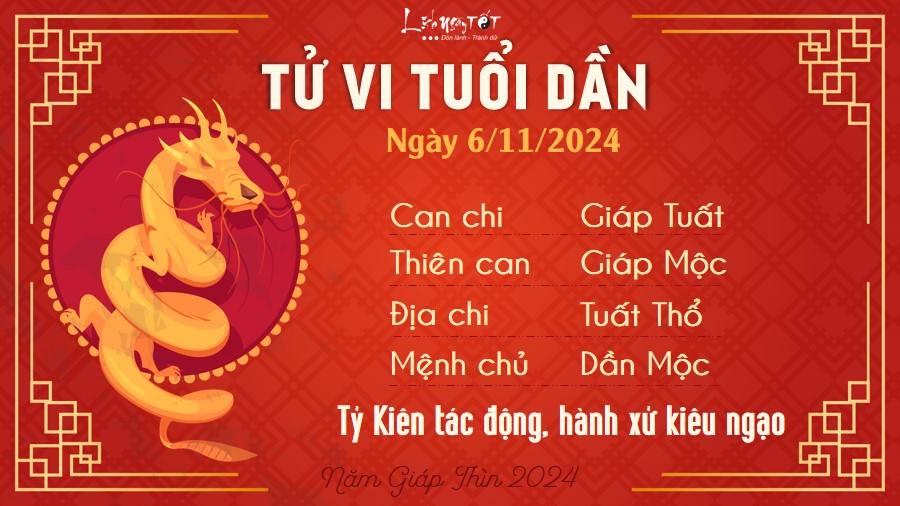 Tu vi hang ngay 6/11/2024 - Dan