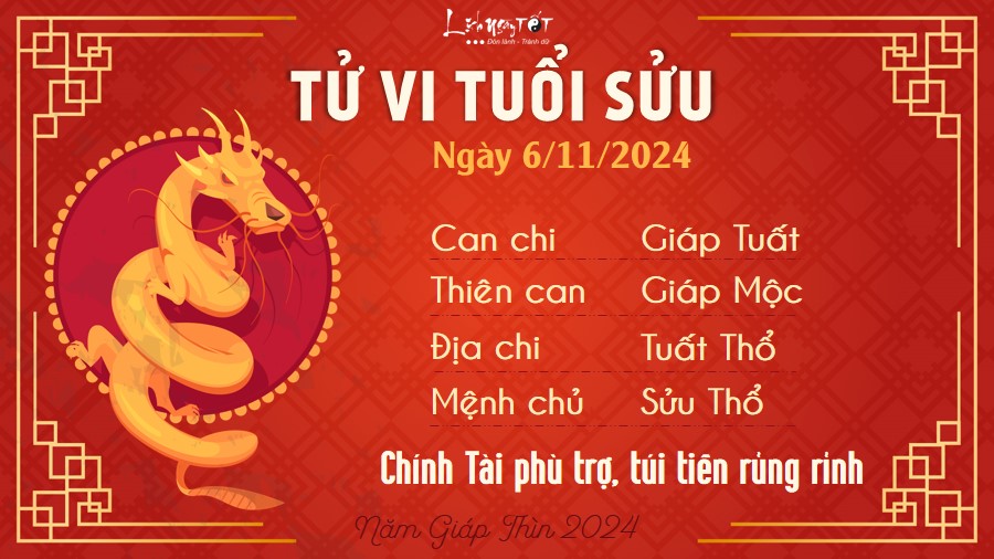 Tu vi hang ngay 6/11/2024 - Suu