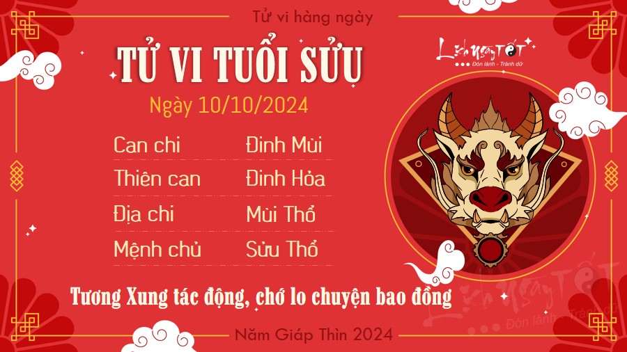 Tu vi hang ngay 10/10/2024 - Suu