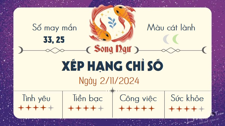 Tu vi hang ngay 2/11/2024 - Song Ngu