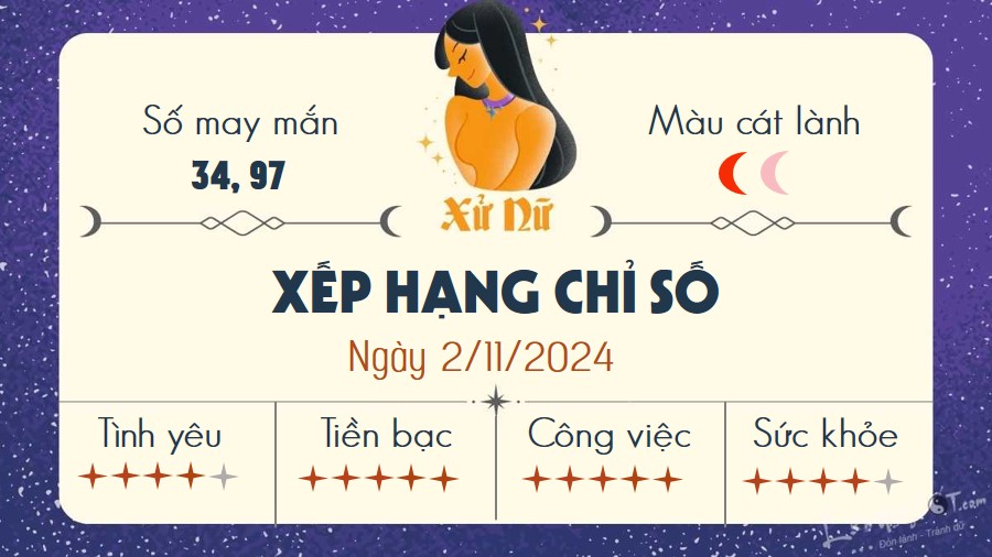 Tu vi hang ngay 2/11/2024 - Xu Nu