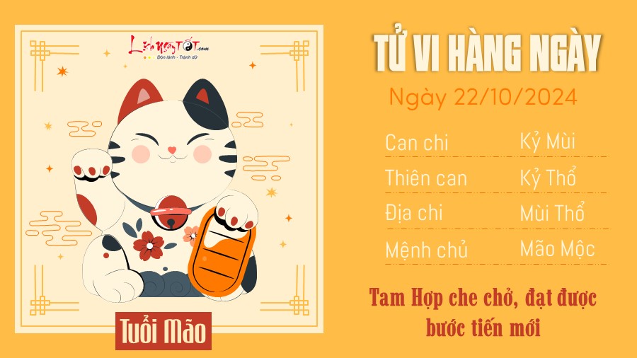 Tu vi hang ngay 22/10/2024 - Mao