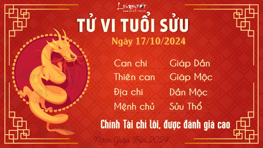 Tu vi hang ngay 17/10/2024 - Suu