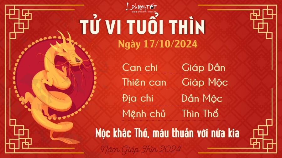 Tu vi hang ngay 17/10/2024 - Thin