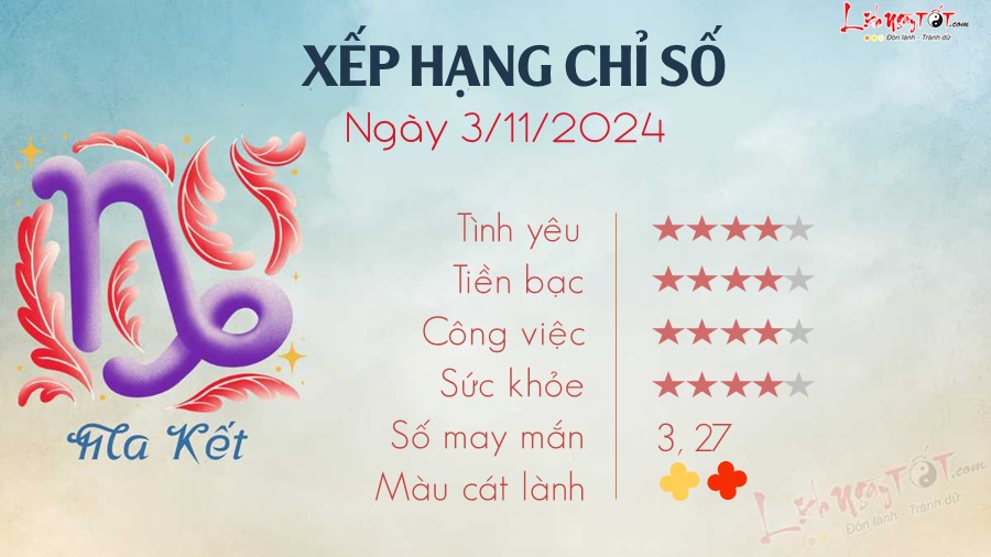 10 Tu vi hang ngay 3-11-2024 - Ma Ket